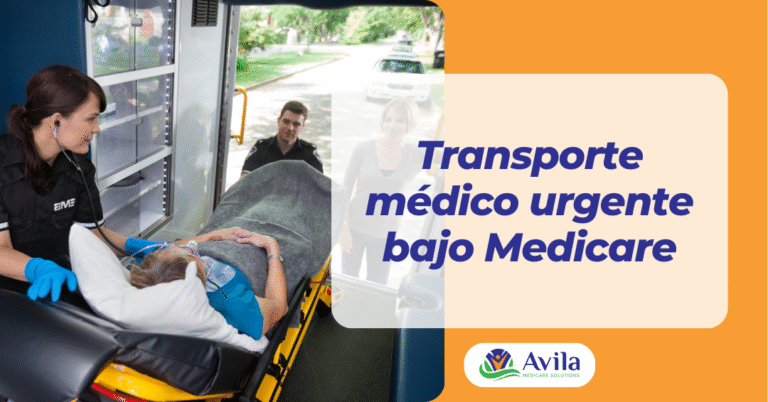 Transporte médico urgente en Medicare